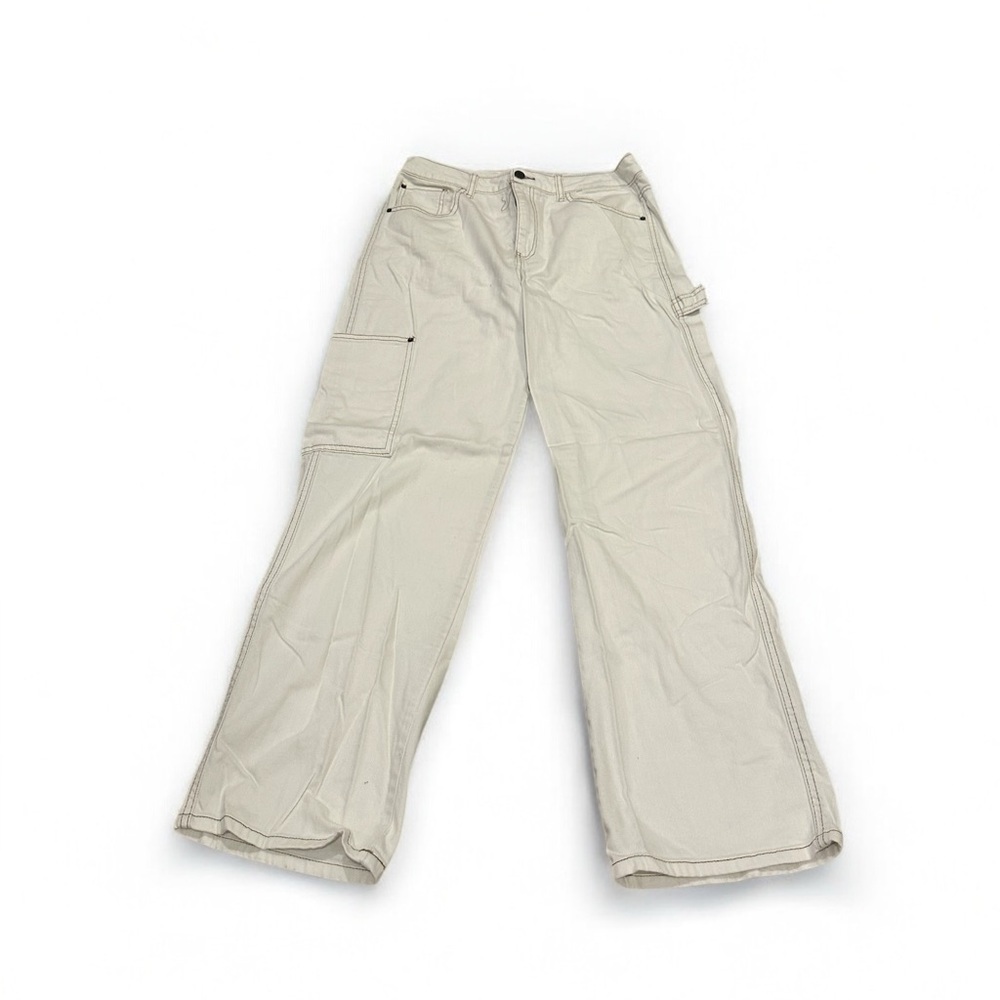 Vanilla Star White/Cream/Brown Cargo Jeans Size 28w